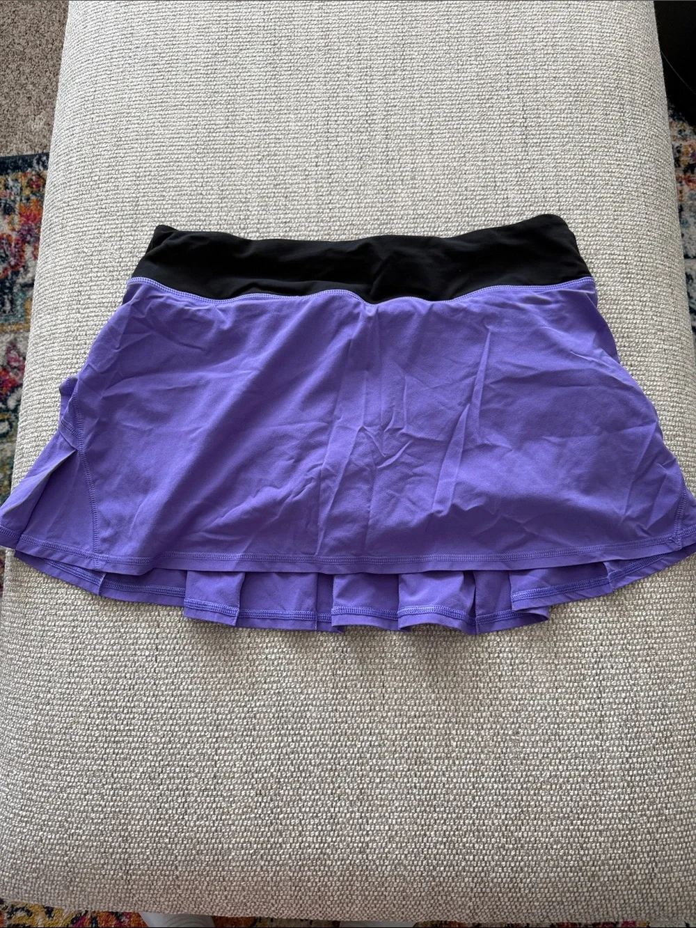 lululemon athletica Purple Tiered Ruffle Skater Skirt with Black Waistband
